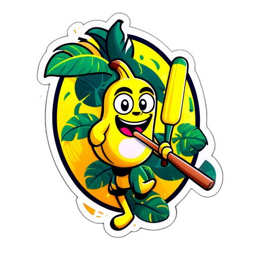 Vibrant Savannah Bananas Logo Sticker
