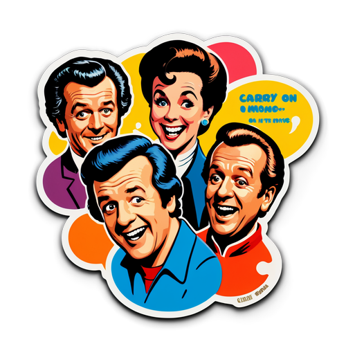 Retro 'Carry On' Film Sticker