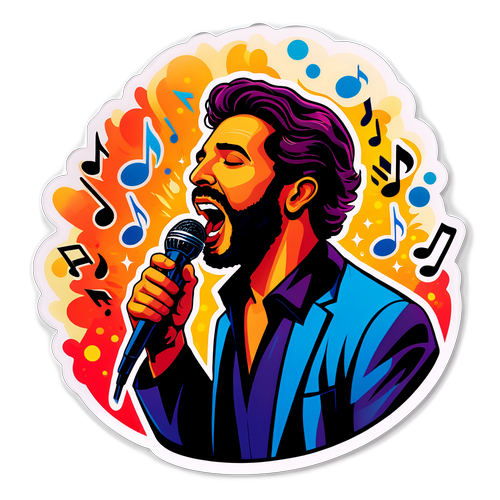 הוא שר בפאסון על הבמה