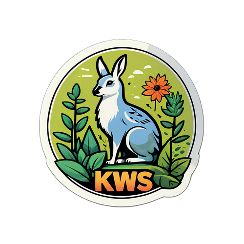 Samolepka s přírodními prvky 'KWS'
