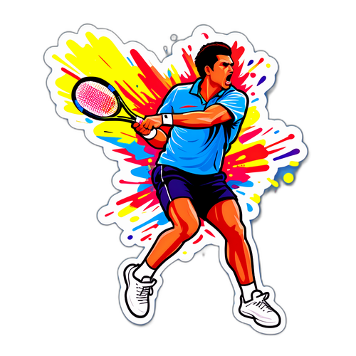 Intensiv Tennis Spiller Sticker