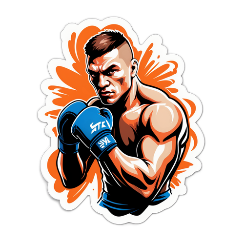 Портрет Сергея Спивака: динамичный образ MMA бойца в боевой стойке