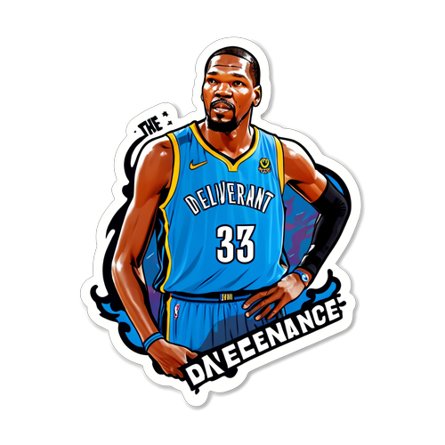 Rejoignez la Délivrance : Le Sticker Énergique de Kevin Durant Qui Enflamme les Fans de Basket!