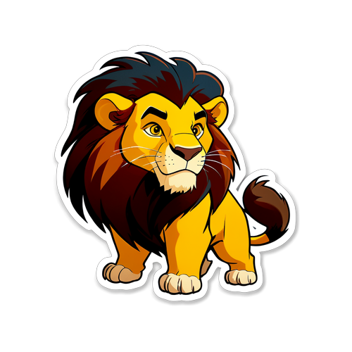 Sticker van Mufasa met wijze quote