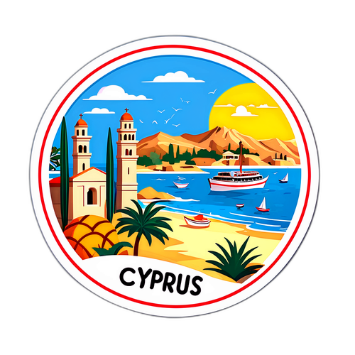 Cyprus utazás témájú matrica