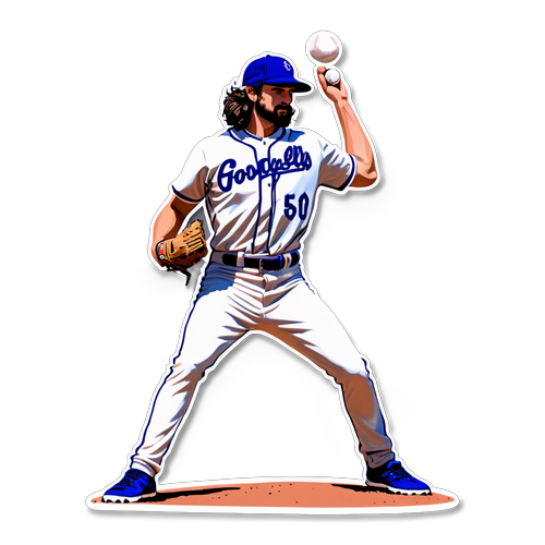 Dynamic Pitching Pose Sticker