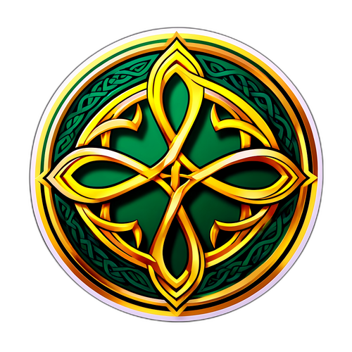 โลโก้เซลติกด้วยกรอบเส้นทอง
