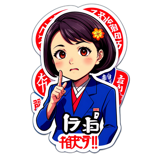 日本首相高市早苗的动漫画插图