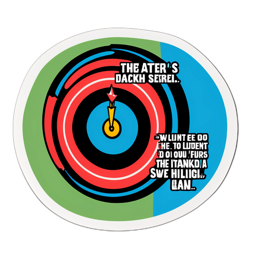 En sticker med en pil der rammer bullseye