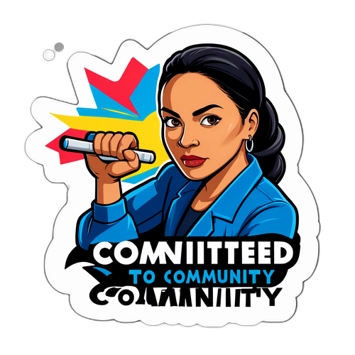 Sticker de Mayra Mendoza en acción