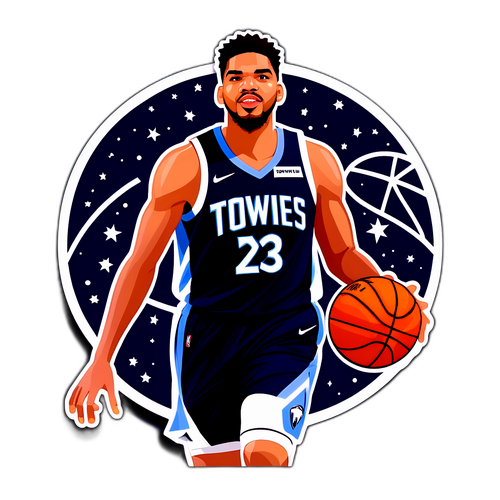 Karl Anthony Towns Üçlük Atışı Sticker'ı