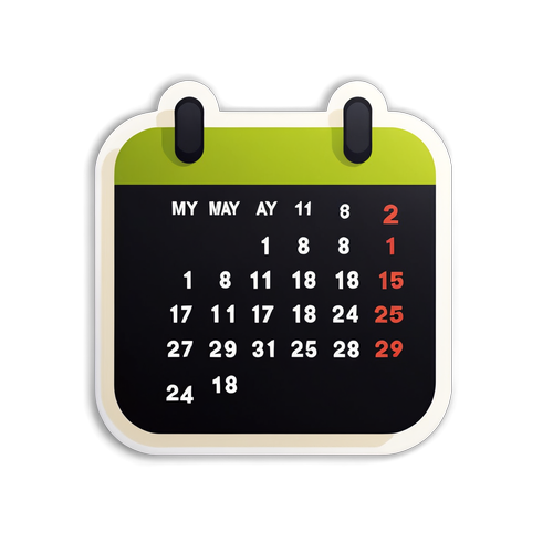15 Mayıs Takvim Sticker Tasarımı