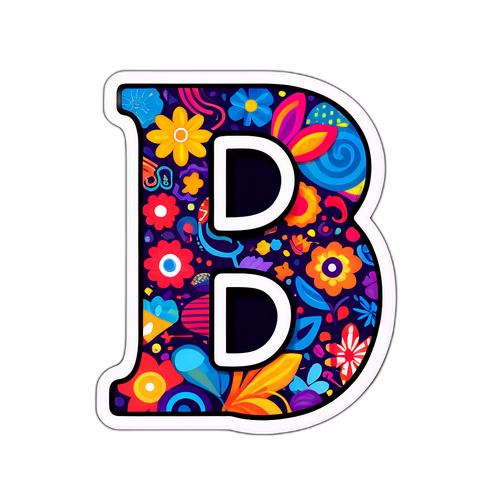 Kaakit-akit na 'B' na Sticker