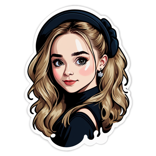 青春創意的Sabrina Carpenter音樂貼紙