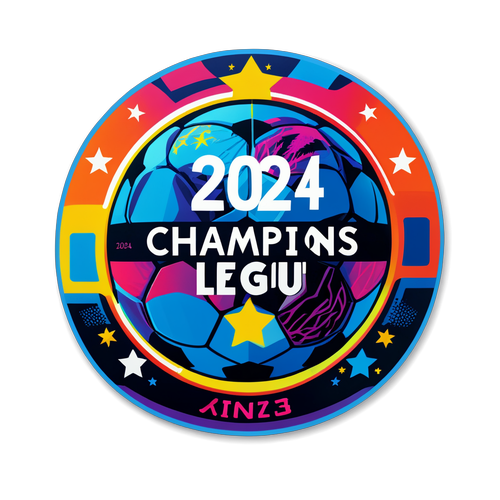 Funky klistremerke for 2024 Champions League