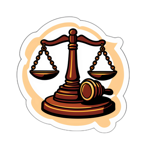 Sticker ya Kifungo na Mizani ya Haki