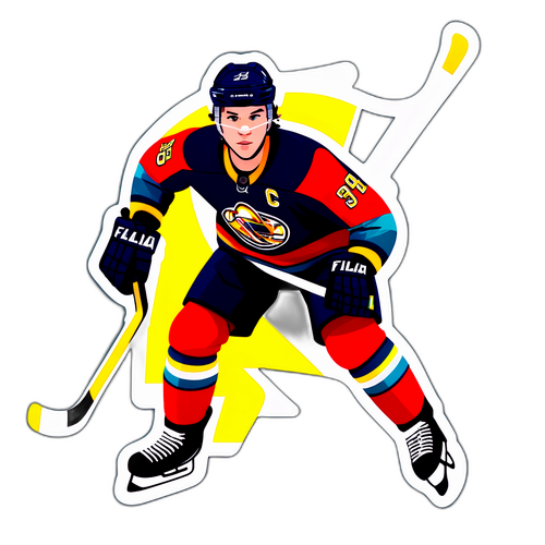 Umělecká reprezentace Kevina Fialy v hokejovém vybavení