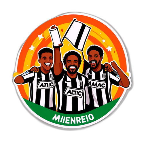 Atlético Mineiro szurkolók ünneplése izgalmas mérkőzés után