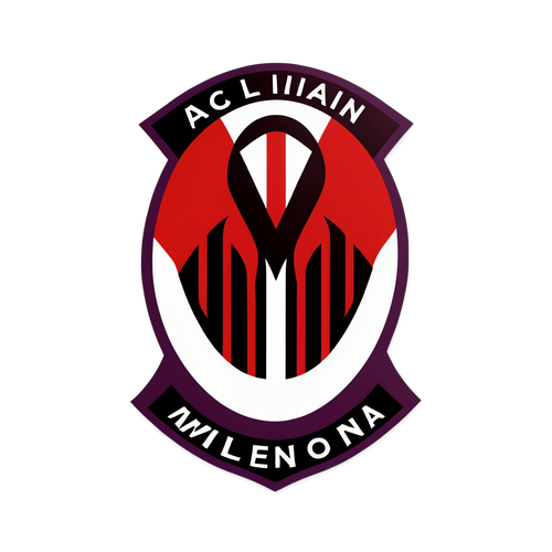 Reka Bentuk Minimalis Menakjubkan: AC Milan dan Logo Fiorentina dalam Gabungan Merah-Hitam!