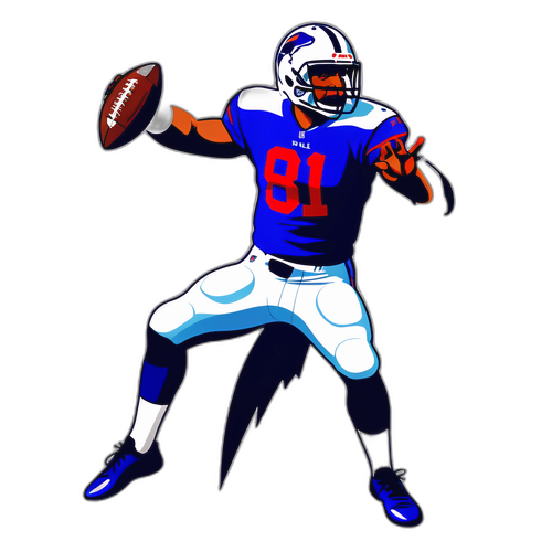 運動員投擲美式足球