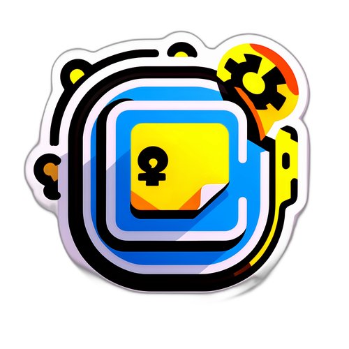 問題解決のテーマの「アウトルック」アイコンスタイルのステッカー