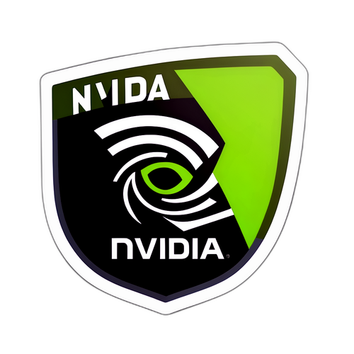 Integrert Nvidia-logo med databrikke