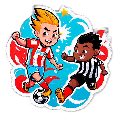 Stiker Berwarna Cerah PSV vs Heracles