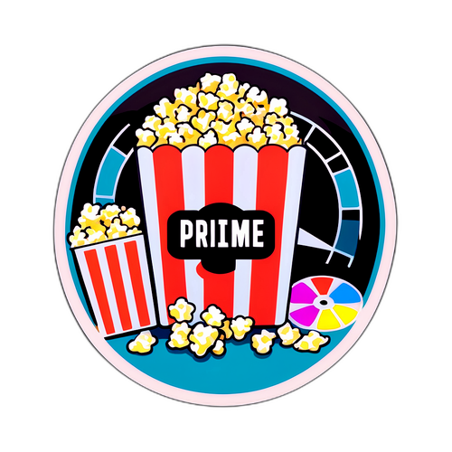 Prime Video Popcorn Sticker