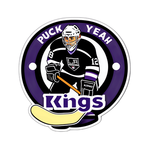 Legesyg Sticker med Ishockey Stok og Puck
