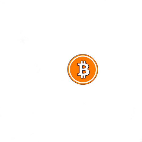 Яскравий сплеск кольорів з фразою 'Bitcoin - ваше фінансове майбутнє'