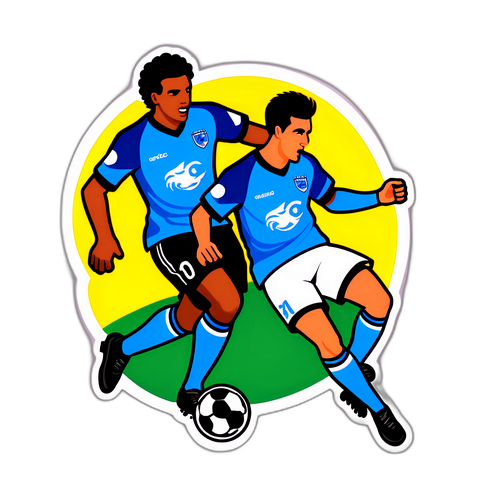 Dynamic Football Action Sticker