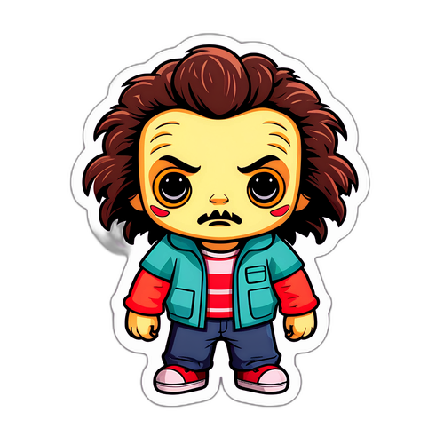 Sticker van de Stranger Things monsters met een creepy maar schattige uitstraling