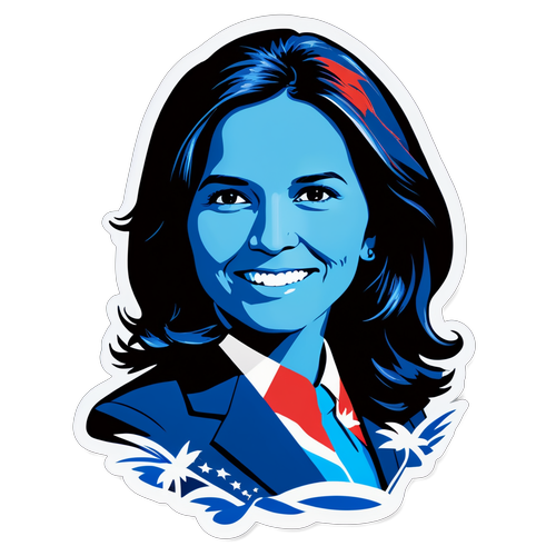 Illustrated Depiction of Tulsi Gabbard