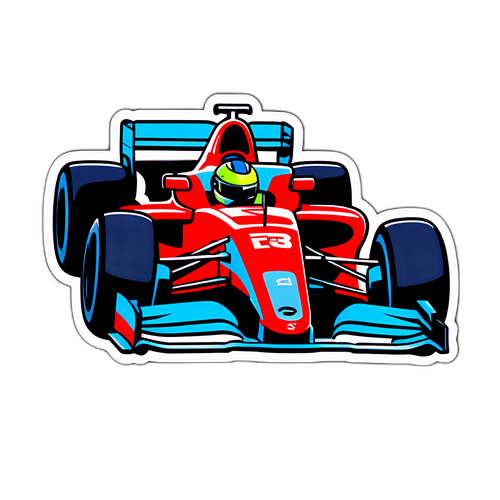 Cartoonachtige Formule 1 Coureur