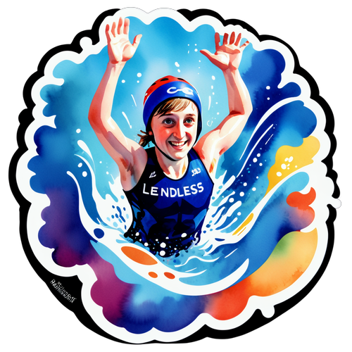 Unleash Your Inner Champion with Katie Ledecky's Inspiring Watercolor Portrait!