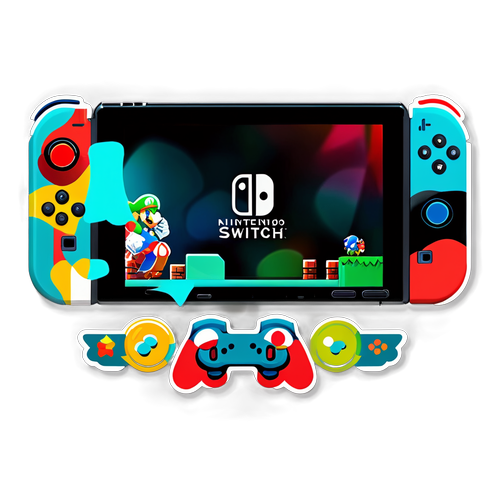 Sticker voor Nintendo Switch 2 met Iconische Spellen