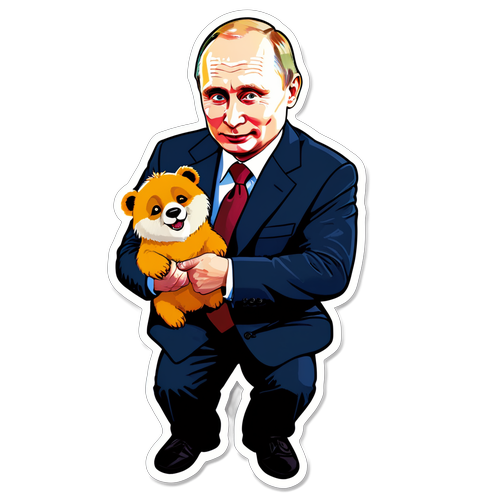 Putin ve Sevimli Hayvan Arkadaşı: Bu Sticker ile Gülmekten Kendinizi Alamayacaksınız!