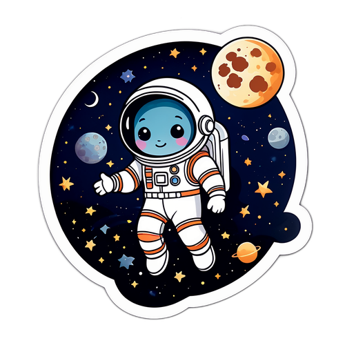 चबी-शैली का प्यारा अंतरिक्ष यात्री