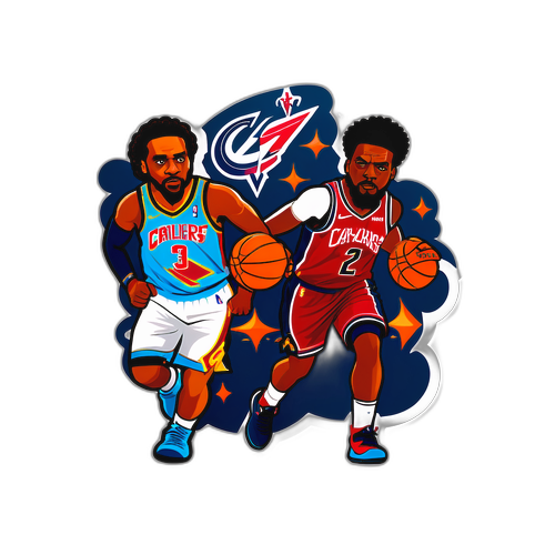 Adesivo Icônico do Confronto entre Cavaliers e Wizards