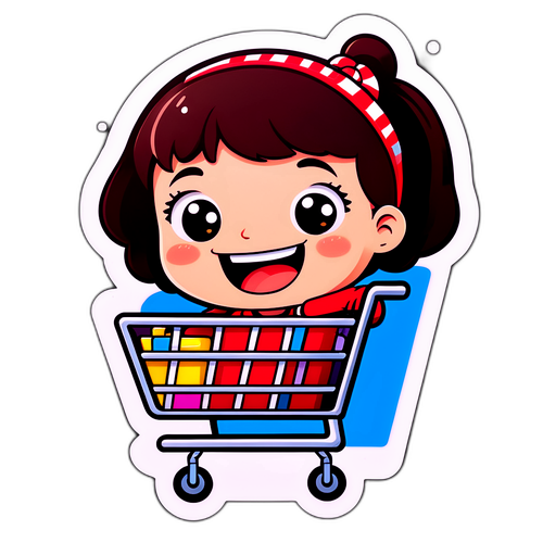 홈플러스 장바구니를 들고 있는 캐릭터 디자인