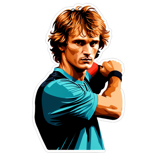 Stylisches Bild von Alexander Zverev beim Aufschlag