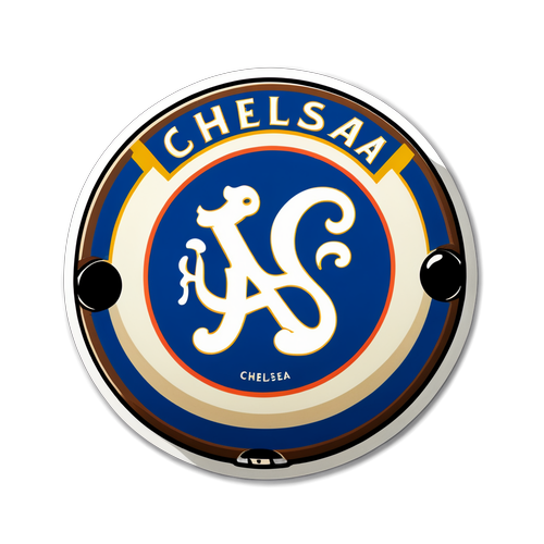 Retro Chelsea Football Nostalgia Sticker