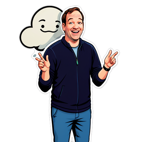 Comedic Sticker of Mike Birbiglia