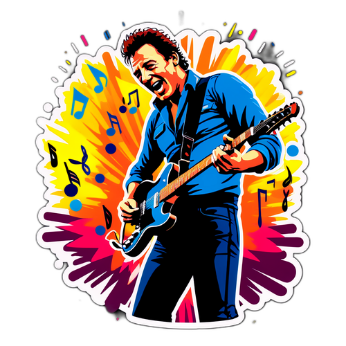 Retro-Style Bruce Springsteen Concert Art