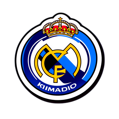 Real Madrids logotyp med blå och vita mönster