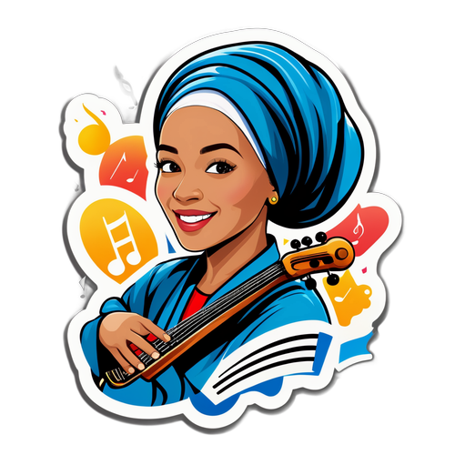 Stiker Azizah Salsha yang Penuh Percaya Diri