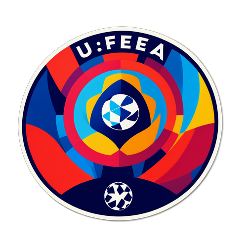 Scopri l'Essenza della UEFA Nations League: Design Astratto e Colori Vivaci che Ti Stupirà!