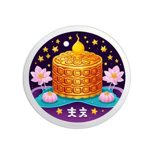 中秋之夜的月餅蛋糕