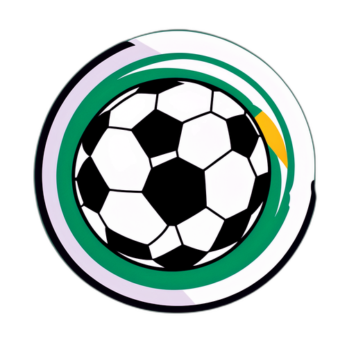 Stiker Bola Sepak sebagai Bumi