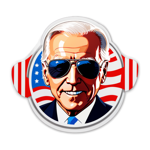 Sticker Kacamata Aviator Joe Biden
